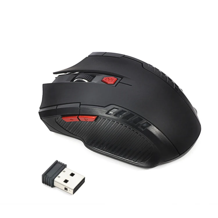 6-keys 2.4G 1600DPI Three-speed Adjustable Wireless Office Mouse(Black) - Image 3