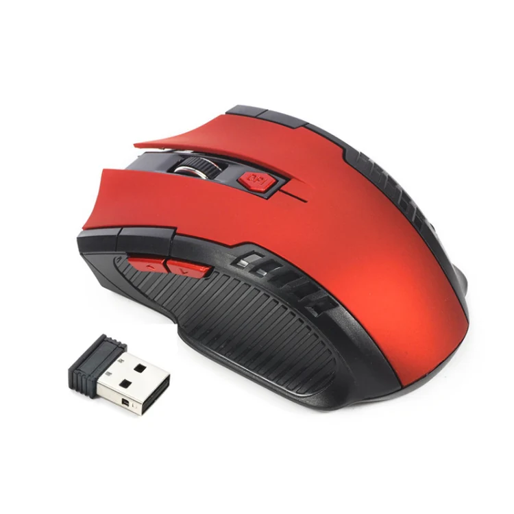 6-keys 2.4G 1600DPI Three-speed Adjustable Wireless Office Mouse(Red) - Image 3