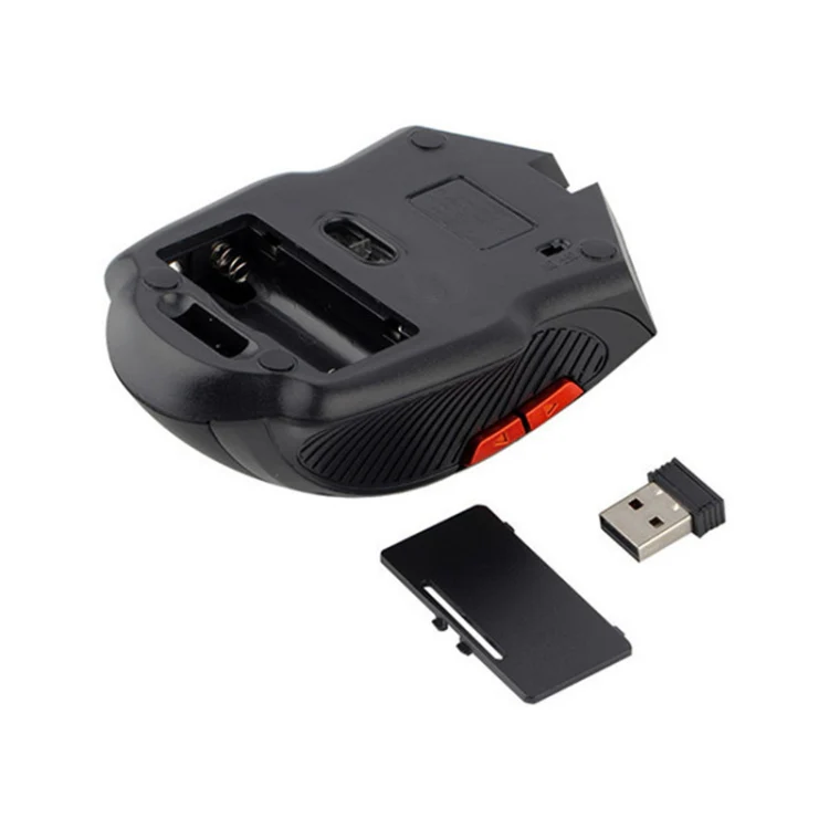 6-keys 2.4G 1600DPI Three-speed Adjustable Wireless Office Mouse(Red) - Image 5