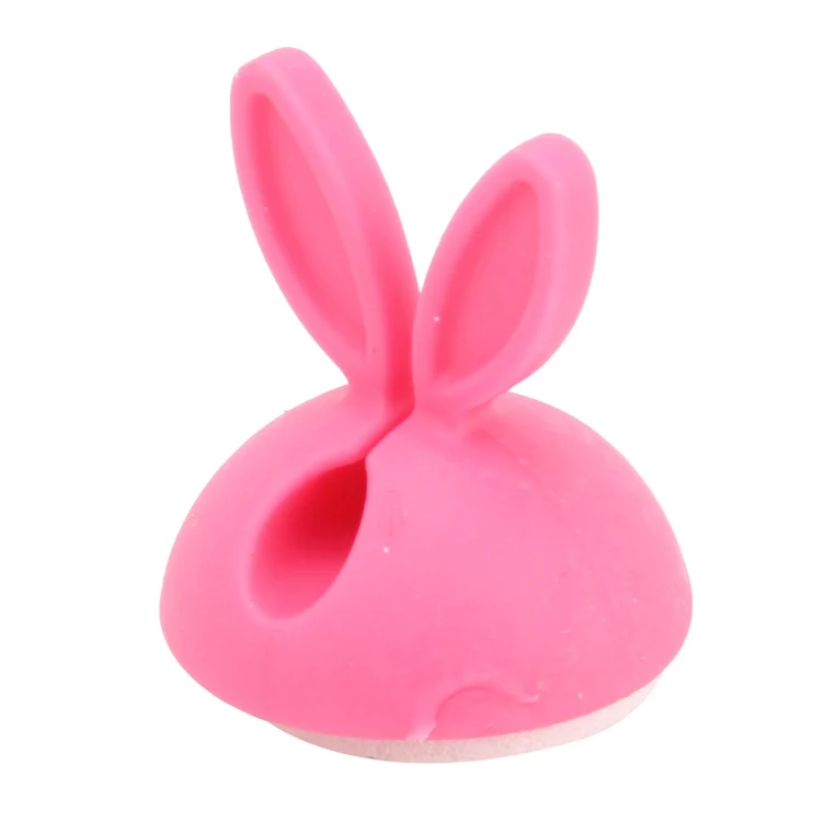 6 PCS CC-941 Rabbit Shape Single Hole Cable Clips Holder, Cable Management System and Cord Organizer Solution(Pink) - Image 4