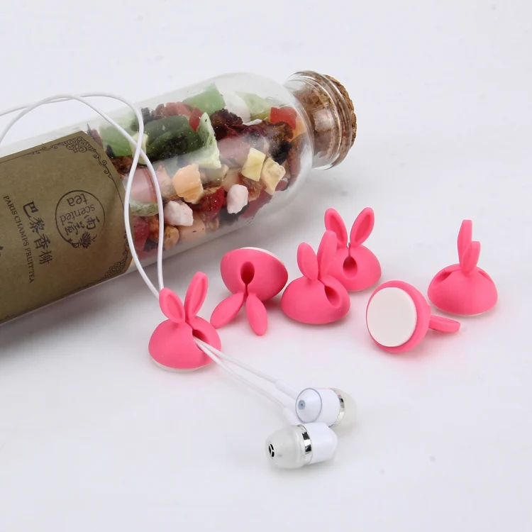 6 PCS CC-941 Rabbit Shape Single Hole Cable Clips Holder, Cable Management System and Cord Organizer Solution(Pink) - Image 6