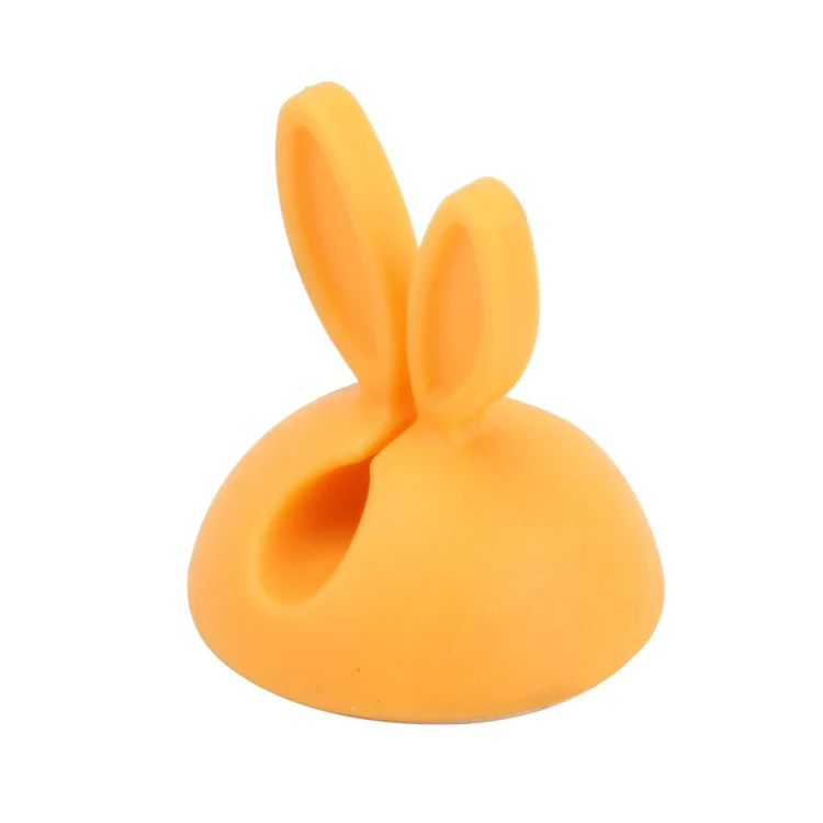 6 PCS CC-941 Rabbit Shape Single Hole Cable Clips Holder, Cable Management System and Cord Organizer Solution(Yellow) - Image 4