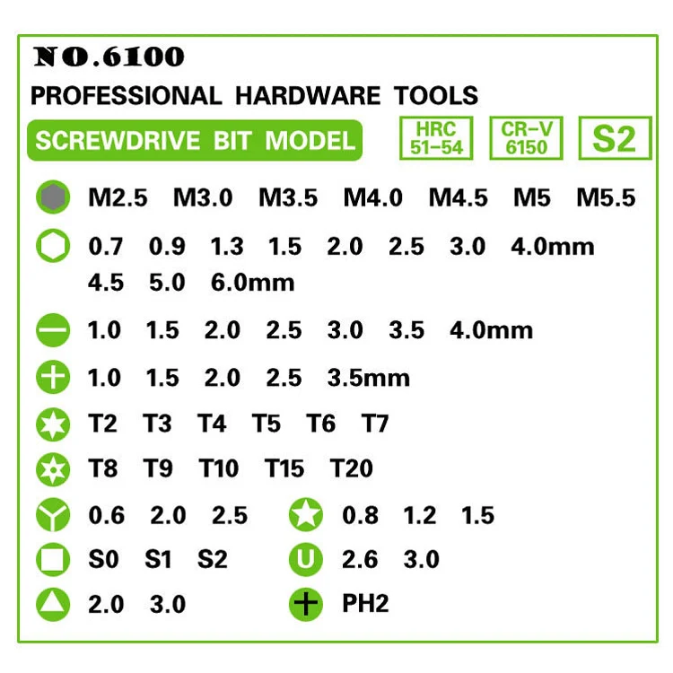 60 in 1 S2 Tool Steel Precision Screwdriver Nutdriver Bit Repair Tools Kit(Green) - Image 6