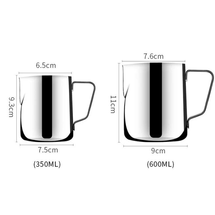 600ml  Inner Scale Pull Flower Cup Stainless Steel Milk Foam Cup Coffee Utensils - Image 5