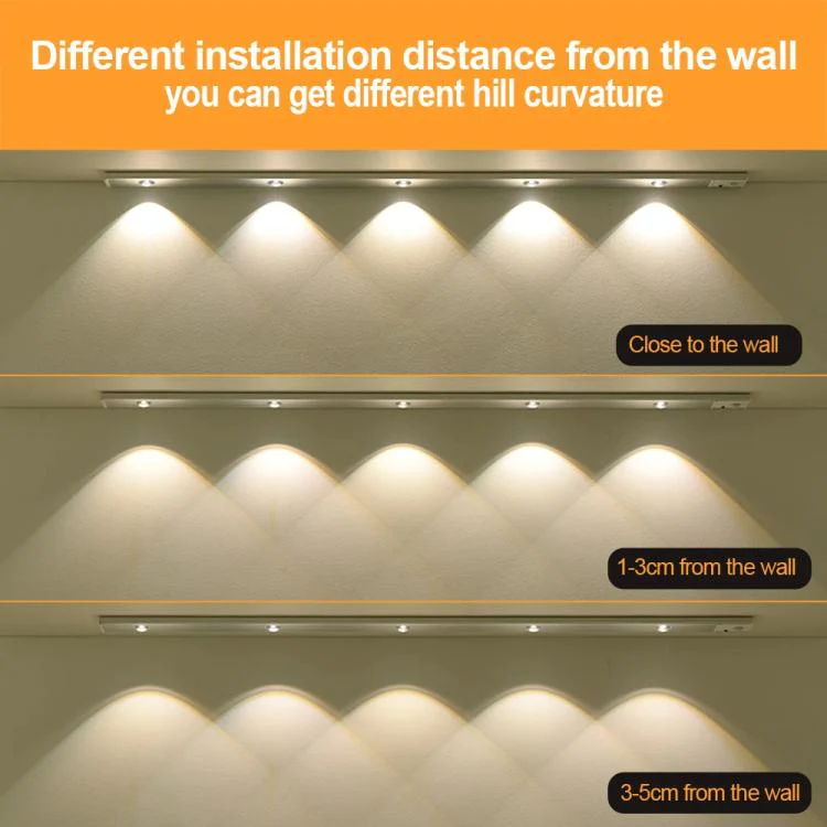60cm Rechargeable Motion Sensor Light Bar Cabinet Wardrobe Lamp With Remote Control(Silver) - Image 5
