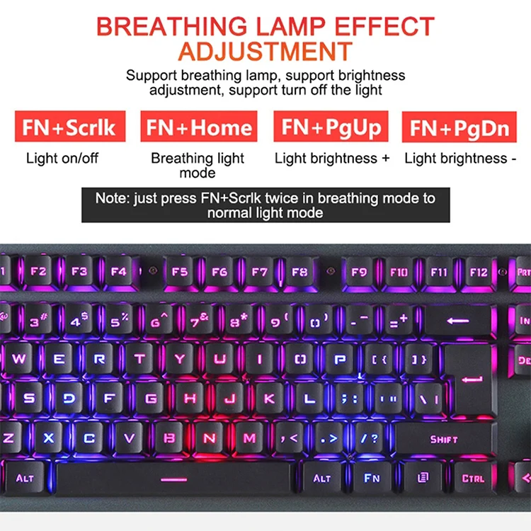 618 Internet Cafe Game Manipulator Keyboard and Mouse Set, Cable Length: 1.6m(Black) - Image 9