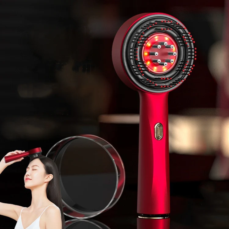 630nm Red Light Massage Comb Scalp Care Liquid Guide Hair Growth Instrument(Red) - Image 2