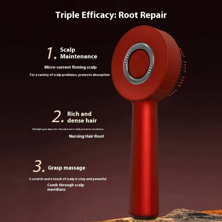 630nm Red Light Massage Comb Scalp Care Liquid Guide Hair Growth Instrument(Red) - Image 7