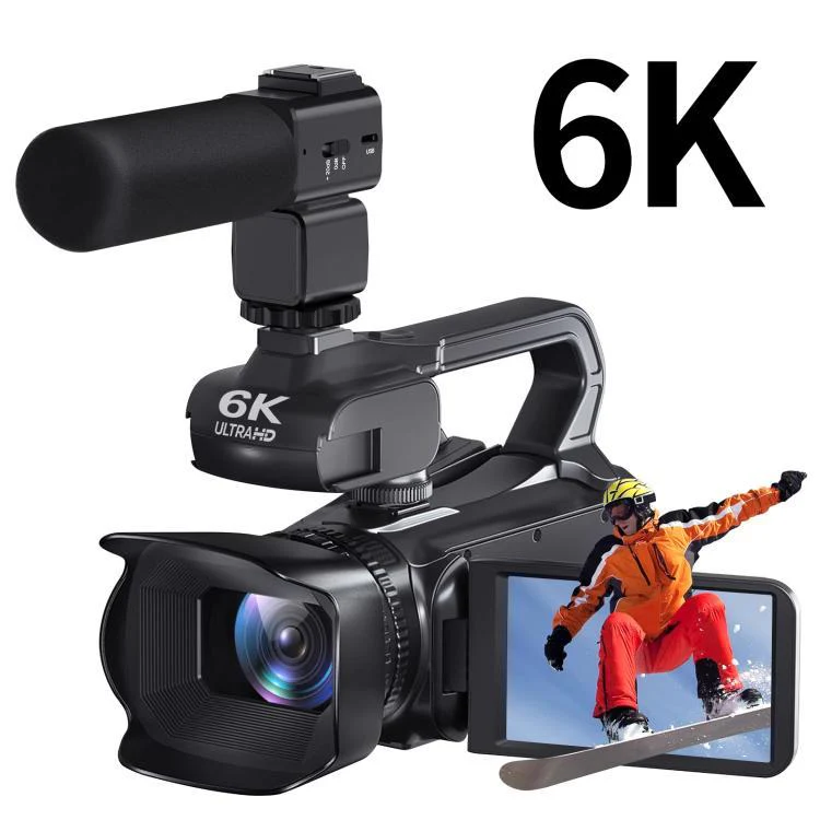 64MP 6K 18X Digital Zoom Camcorder Video Camera With 4-Inch Touch Screen, Microphone & LED Light 256G - Image 2