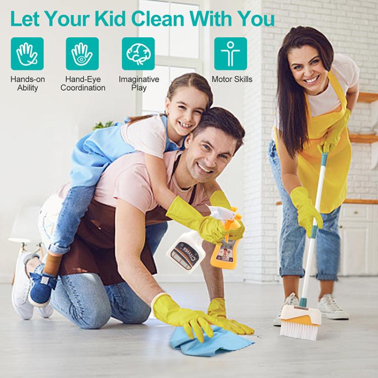 6801-49 12pcs / Set Children Pretend Play Simulation Mini Cleaning Kit - Image 4