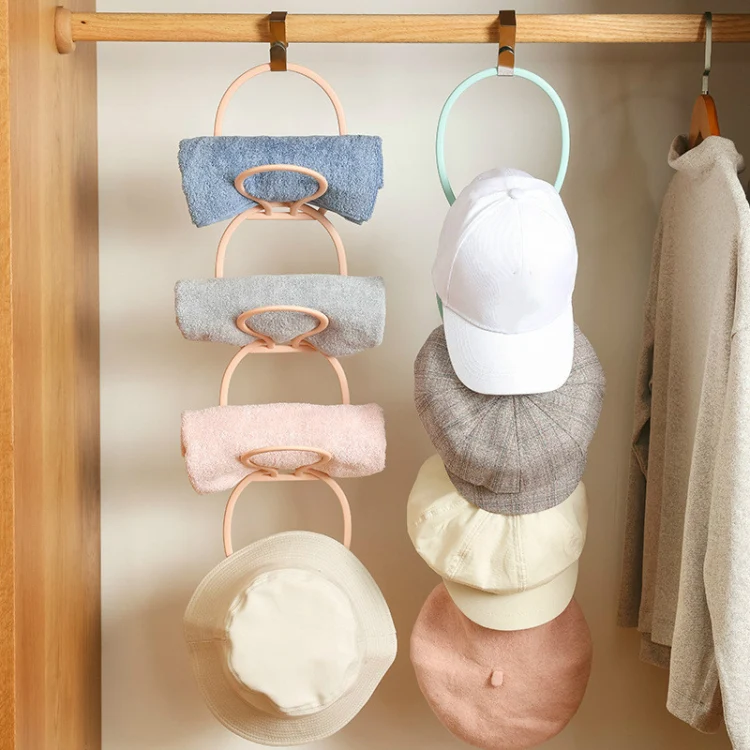 6pcs/pack Multifunctional Hat Storage And Drying Rack Behind The Door Dormitory Scarf Bag Hook(6pcs/pack Grass Green) - Image 3