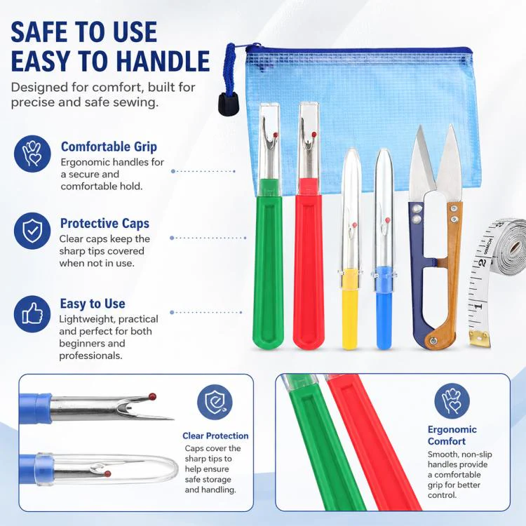 6pcs / Set DIY Sewing Seam Ripper Kit Thread Seam Remover - Image 7