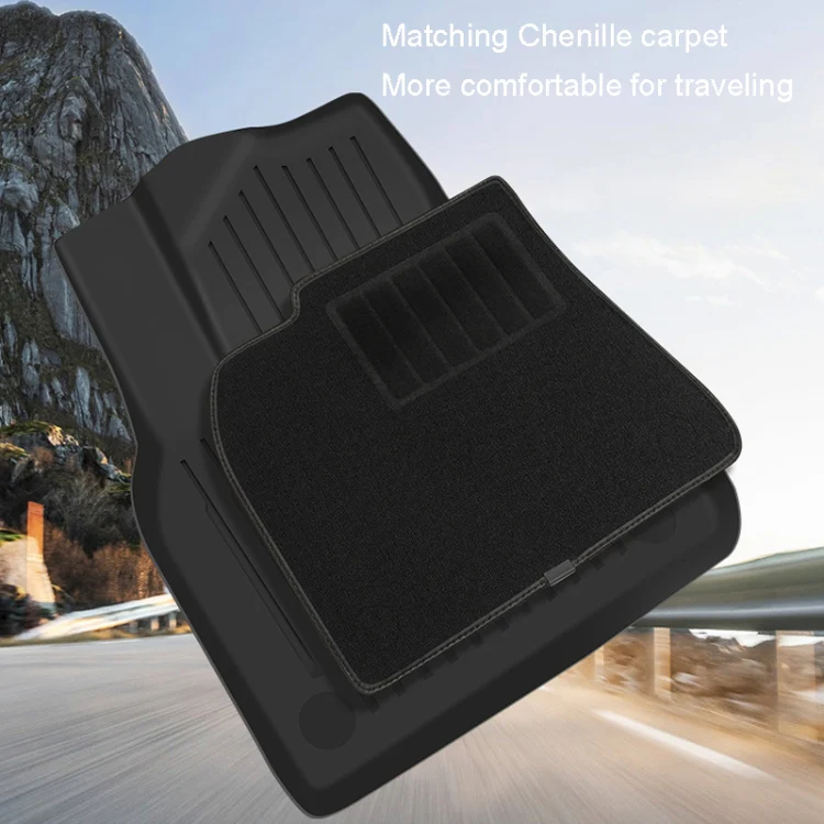 6pcs /Set For Tesla Model Y Double Layer TPE Injection Car Foot Mats Interior Accessories - Image 7