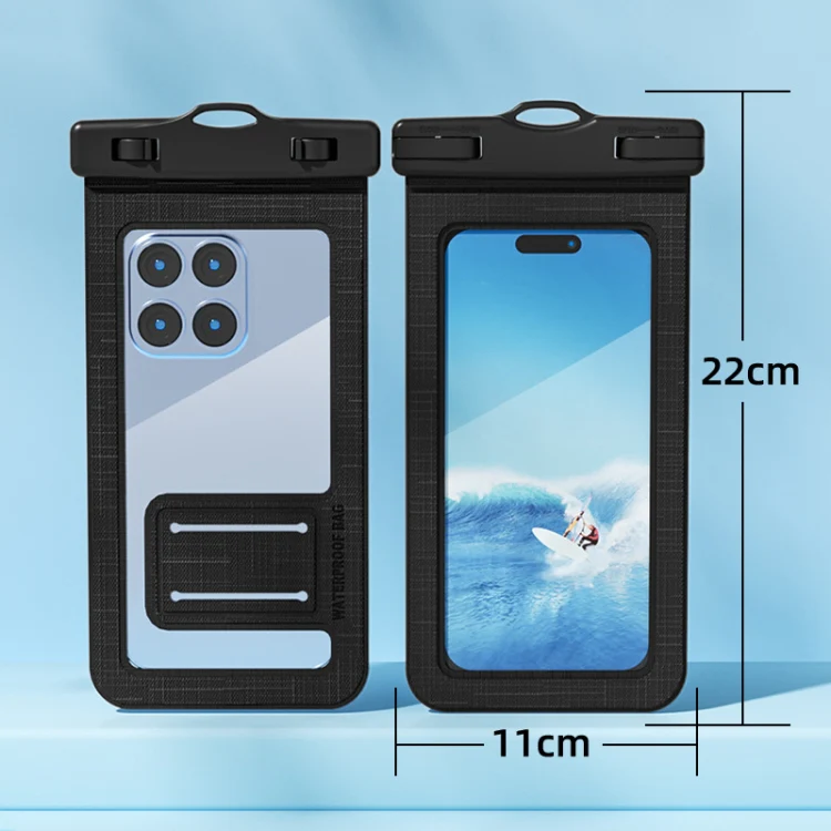 7.2 Inch Mobile Phone IPX8 30m Waterproof Bag with Finger Strap On The Back(Pink) - Image 3