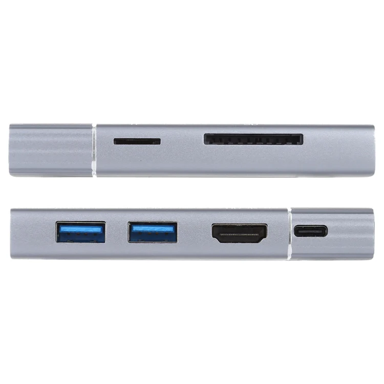 7 In 1 Dual USB 3.0 + TF/SD + HDMI/VGA + 3.5mm Jack + Type-C / USB-C Multi-function USB-C Dock Station - Image 6