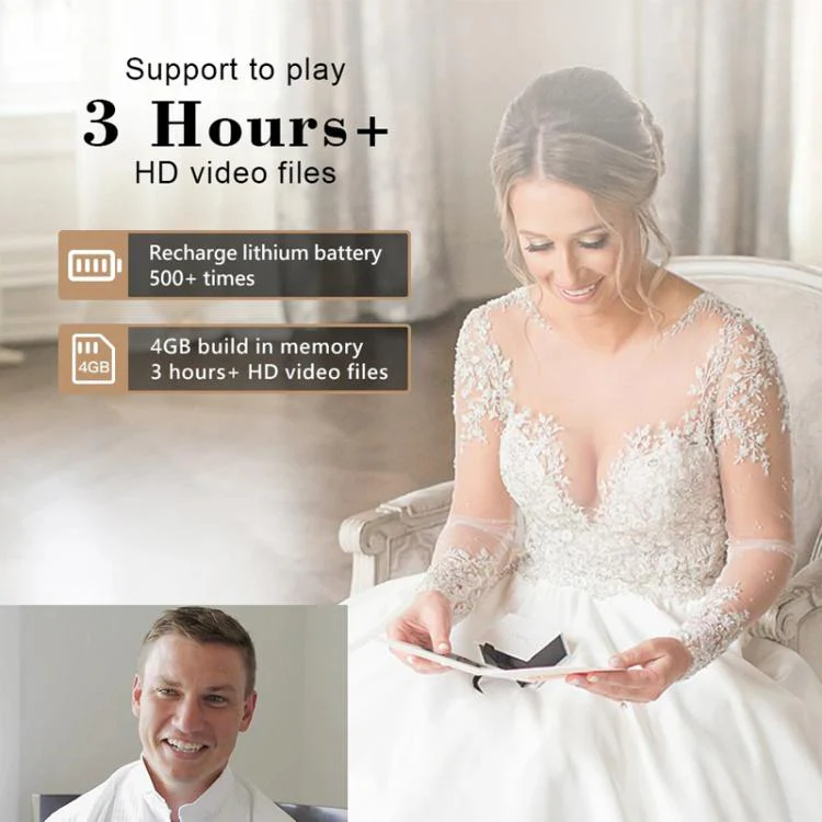 7 Inch IPS Display Multifunctional Commercial Wedding Video Invitation Linen Bound Video Album, Style: OUR WEDDING - Image 9