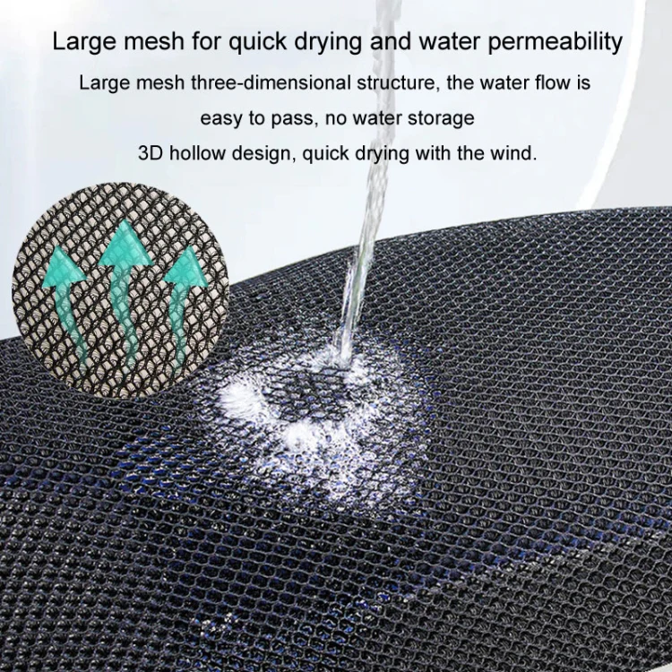77x55cm Electrical Motorcycle Seat Cover Summer Breathable 3D Mesh Motorcycle Anti-Scald Cushion(Black) - Image 4