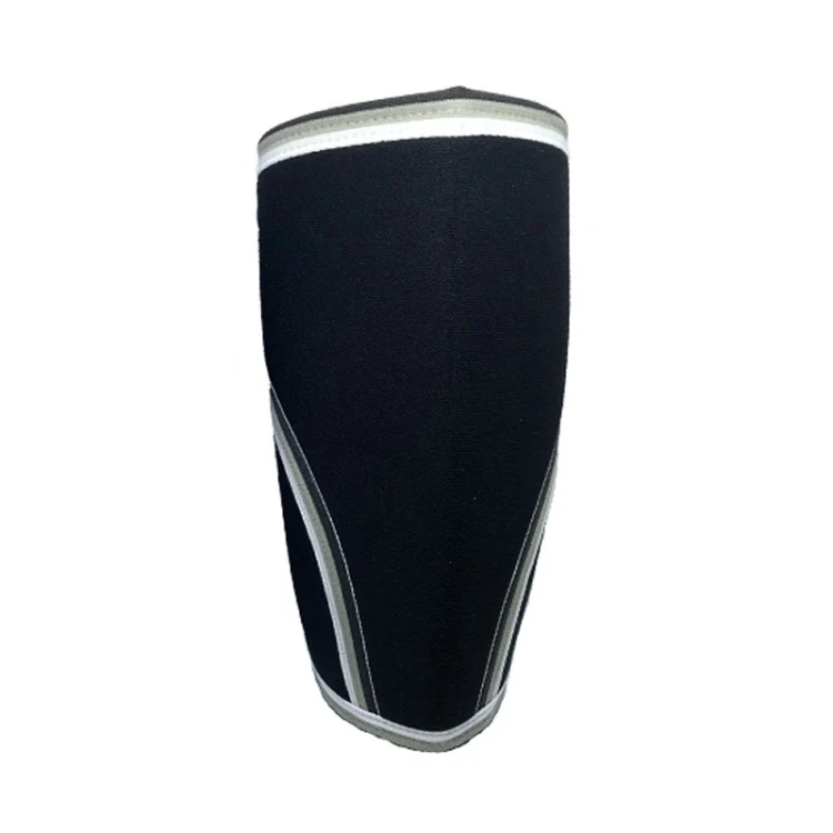 7mm SCR Neoprene Rubber Weightlifting Knee Pads Outdoor Sports Protector, Size:L(Black) - Image 2