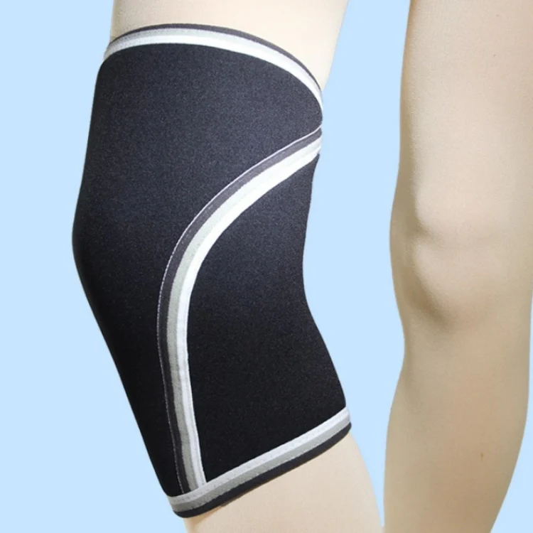 7mm SCR Neoprene Rubber Weightlifting Knee Pads Outdoor Sports Protector, Size:M(Black) - Image 5
