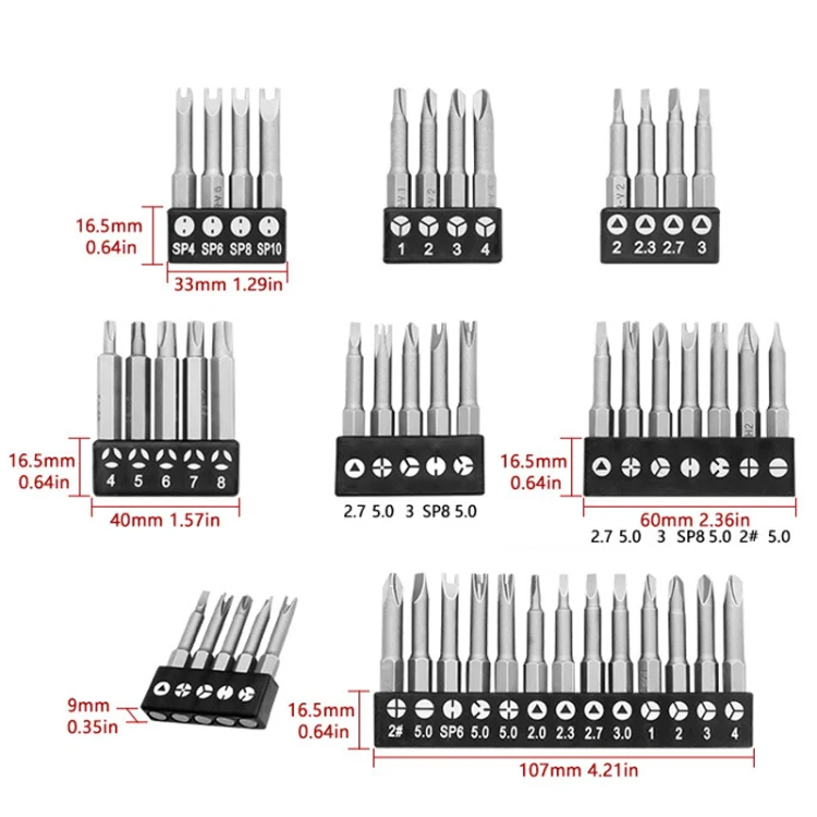 7pcs / Set Profile Bit Chrome Vanadium Steel Bit Set Appliance Repair Electrical Drill Accessories With Magnetic - Image 3