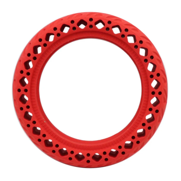 8.5 inch Electric Scooter Wear-resistant Shock-absorbing Decorative Pattern Tire Honeycomb Solid Tire, Suitable for Xiaomi Mijia M365(Red) - Image 2
