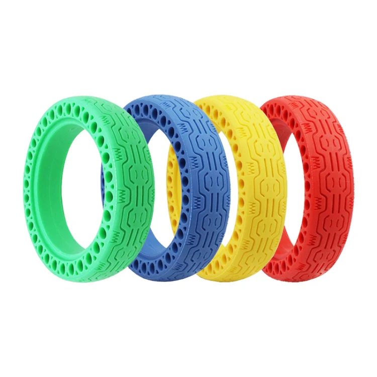 8.5 inch Electric Scooter Wear-resistant Shock-absorbing Decorative Pattern Tire Honeycomb Solid Tire, Suitable for Xiaomi Mijia M365(Red) - Image 3