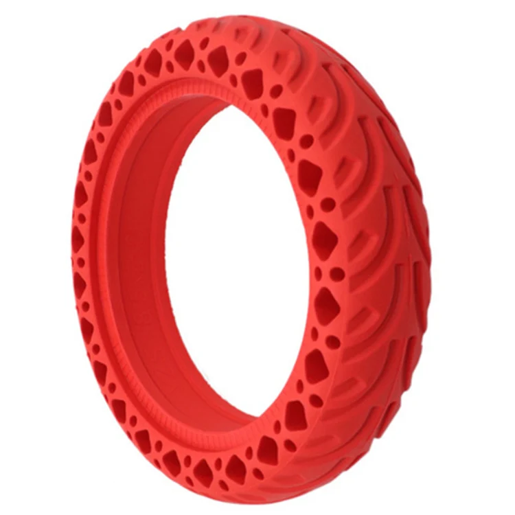 8.5 inch Electric Scooter Wear-resistant Shock-absorbing Decorative Pattern Tire Honeycomb Solid Tire, Suitable for Xiaomi Mijia M365(Red) - Image 3