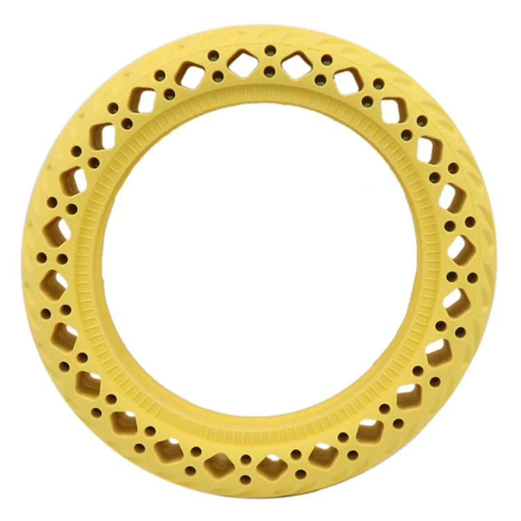 8.5 inch Electric Scooter Wear-resistant Shock-absorbing Decorative Pattern Tire Honeycomb Solid Tire, Suitable for Xiaomi Mijia M365(Yellow) - Image 2