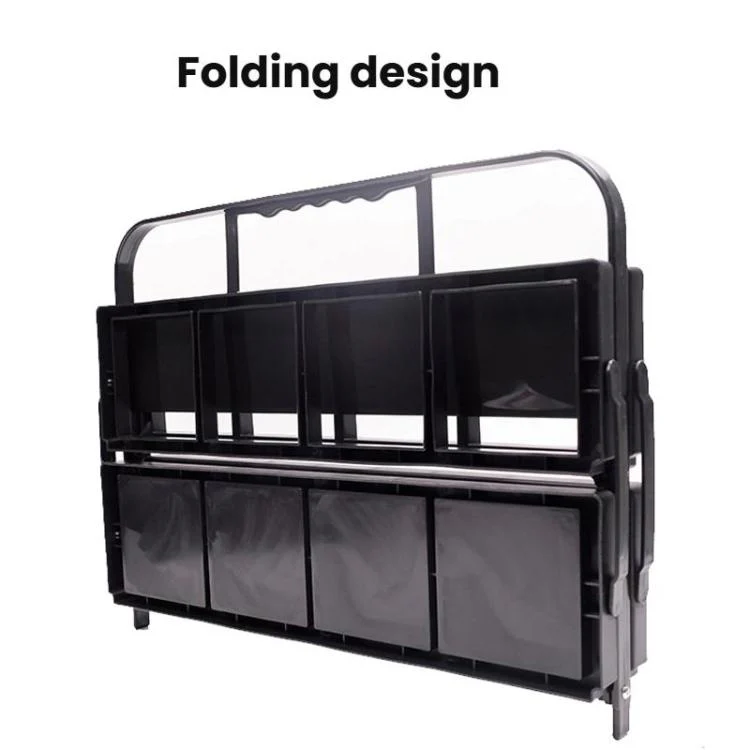 8 Holes Folding Wine Rack Portable Beverage Basket Sports Water Bottle Holder, Color: Round Hole Black - Image 3