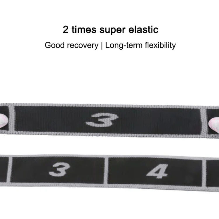 8 Lattice Yoga Stretch Band Dance Elastic Band Resistance Band(Grey) - Image 3
