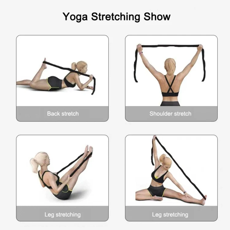 8 Lattice Yoga Stretch Band Dance Elastic Band Resistance Band(Grey) - Image 5