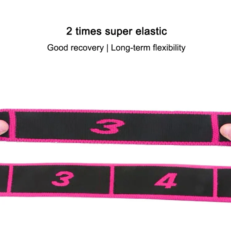8 Lattice Yoga Stretch Band Dance Elastic Band Resistance Band(Roseate) - Image 3
