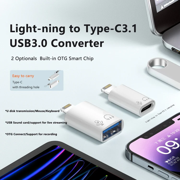 8 Pin to USB-C / Type-C OTG Adapter - Image 5