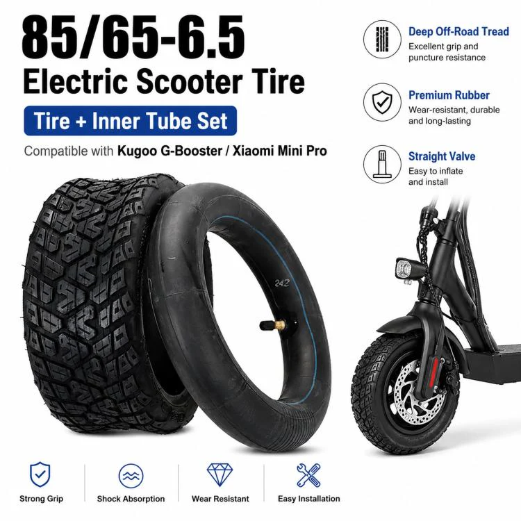 85/65-6.5 Electric Scooter Tire For Kugoo G-Booster / Xiaomi Mini Pro Straight Valve Inner Tube - Image 2