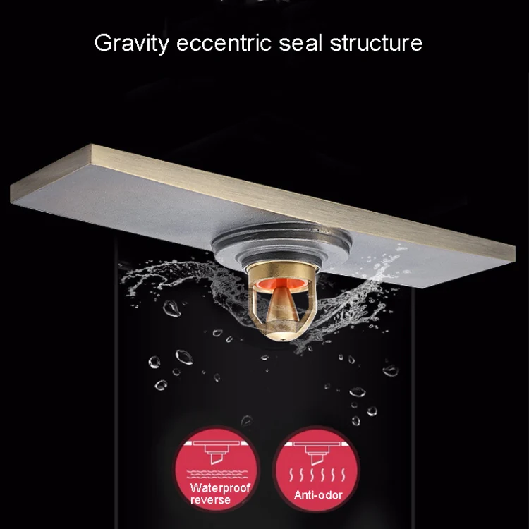 8x30cm Extended Full Copper Strip Floor Drain, Style: K8034 Chrome Plated+5.5 Deep Water Seal - Image 5
