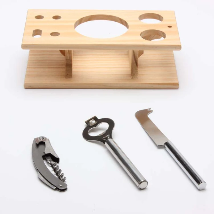9 in 1 Stainless Steel Cocktail Shaker Tools Set with Wooden Mount, Capacity: 550ml - Image 5