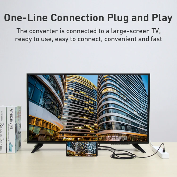 9572A USB Power Supply USB-C/Type-C to HDMI 4K Aluminum Alloy Cable, Length: 1.8m(Black) - Image 6
