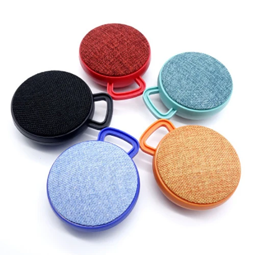 A01L Cloth Texture Round Portable Mini Bluetooth Speaker, Support Hands-free Call & TF Card(Red) - Image 2