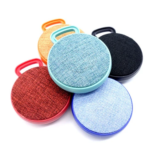 A01L Cloth Texture Round Portable Mini Bluetooth Speaker, Support Hands-free Call & TF Card(Red) - Image 3