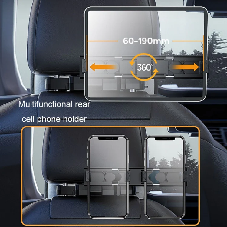 A09 5D Car Universal Adjustment U-shaped Memory Foam Headrest, Color: With Phone Holder - Image 6