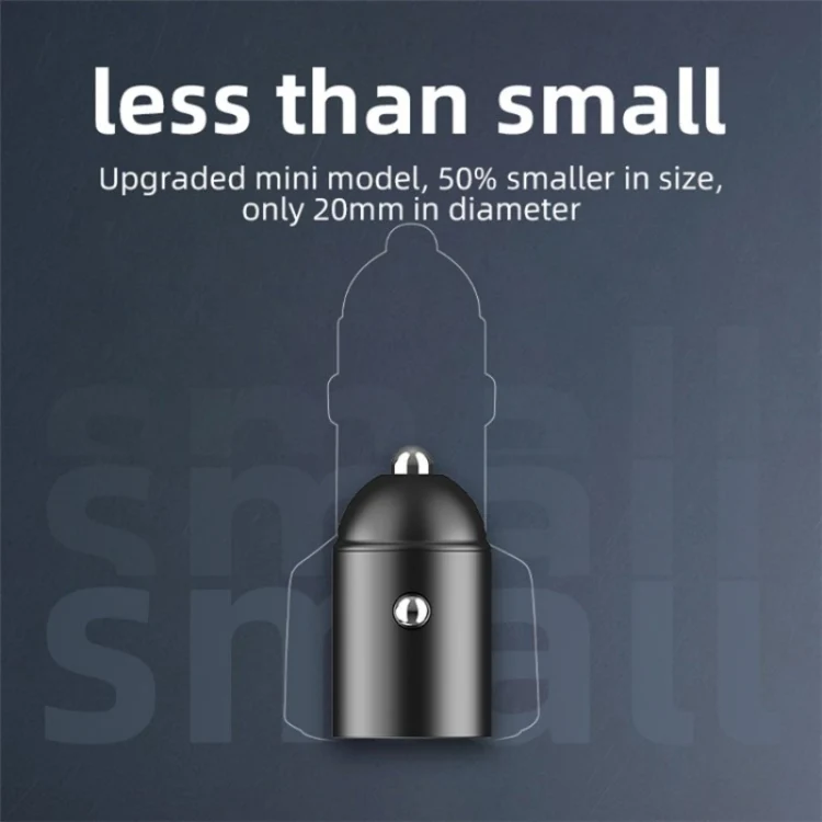 A1 QC 3.0+PD 30W Dual Car Charger Hidden Car Cigarette Lighter Phone Fast Charging Adapter - Image 7