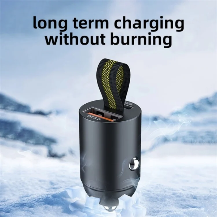 A1 QC 3.0+PD 30W Dual Car Charger Hidden Car Cigarette Lighter Phone Fast Charging Adapter - Image 8