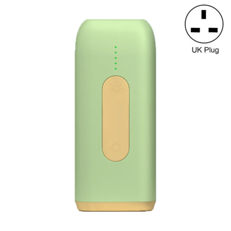 A18 Household Portable Electric Handheld Laser Hair Removal Instrument, Specification:UK Plug(Light Green)