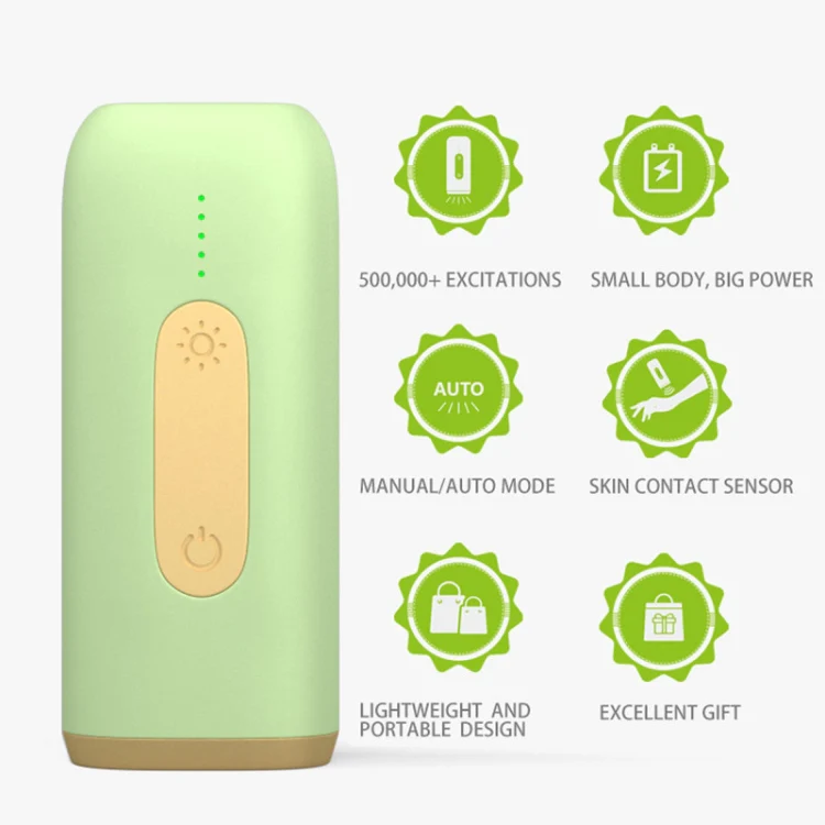 A18 Household Portable Electric Handheld Laser Hair Removal Instrument, Specification:UK Plug(Light Green) - Image 5