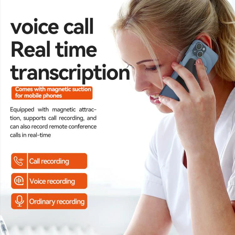 A3 One-key V-stripe Texture Ultra-thin AI Smart Voice Recorder Support AIREC-APP, Memory:128GB(Black) - Image 7