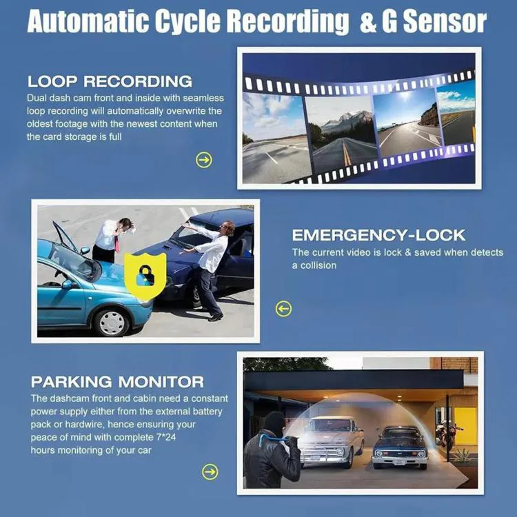 A52 2K HD Infrared Night Vision Dash Cam WIFI Connected Vehicle Camera, Spec: Front+Left+Inner+Right - Image 4