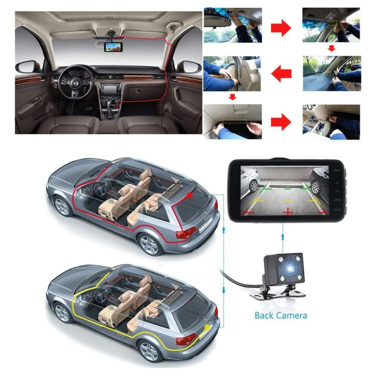A52 2K HD Infrared Night Vision Dash Cam WIFI Connected Vehicle Camera, Spec: Front+Left+Inner+Right - Image 7