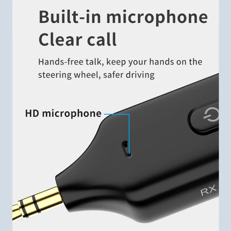 A60 3 in 1 Car Bluetooth Receiver Transmitter 3.5AUX Hands-free Call - Image 3