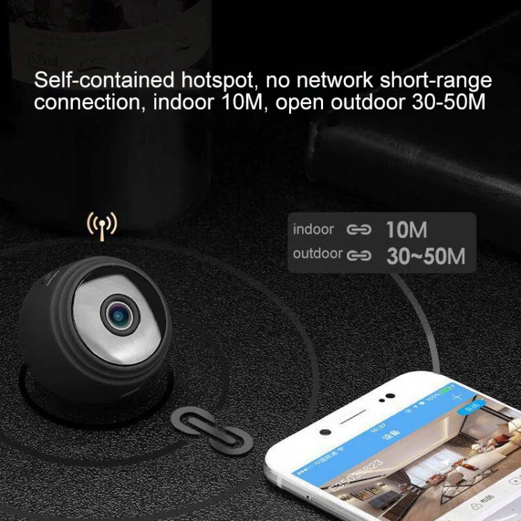 A9 1080P WiFi IP Camera Mini DV(White) - Image 8
