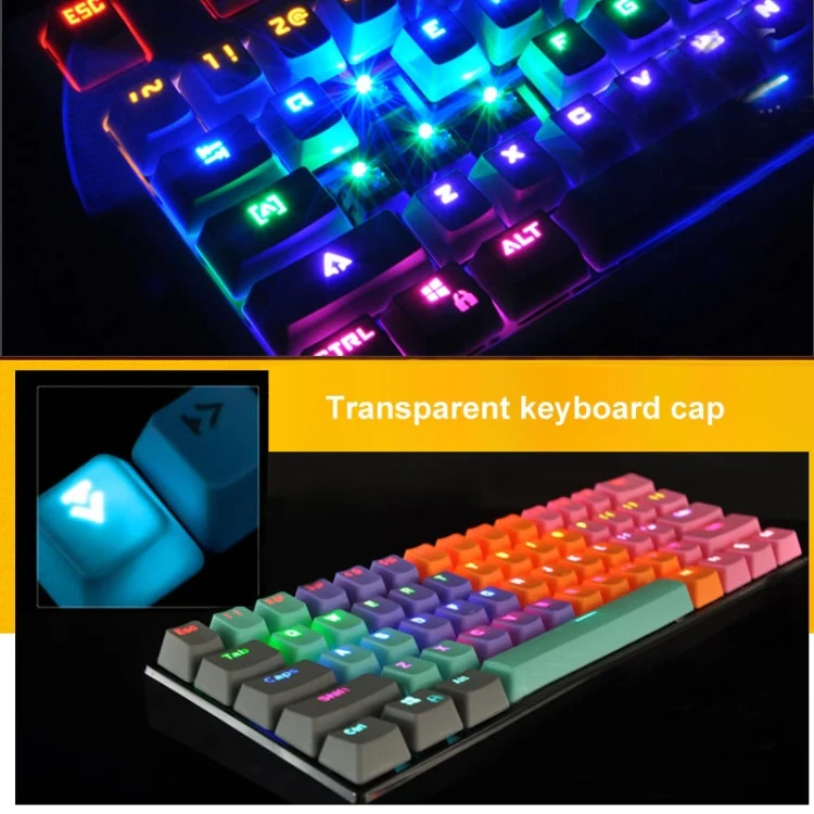 ABS Translucent Keycaps, OEM Highly Mechanical Keyboard, Universal Game Keyboard (Red) - Image 6